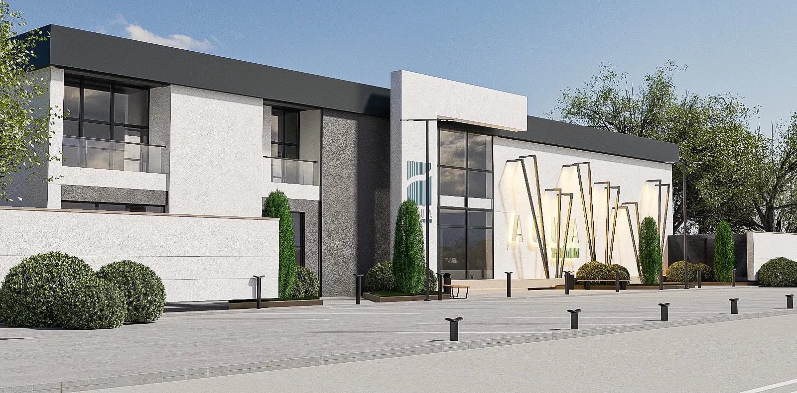 Architectural exterior view of AquaPremium Hotel