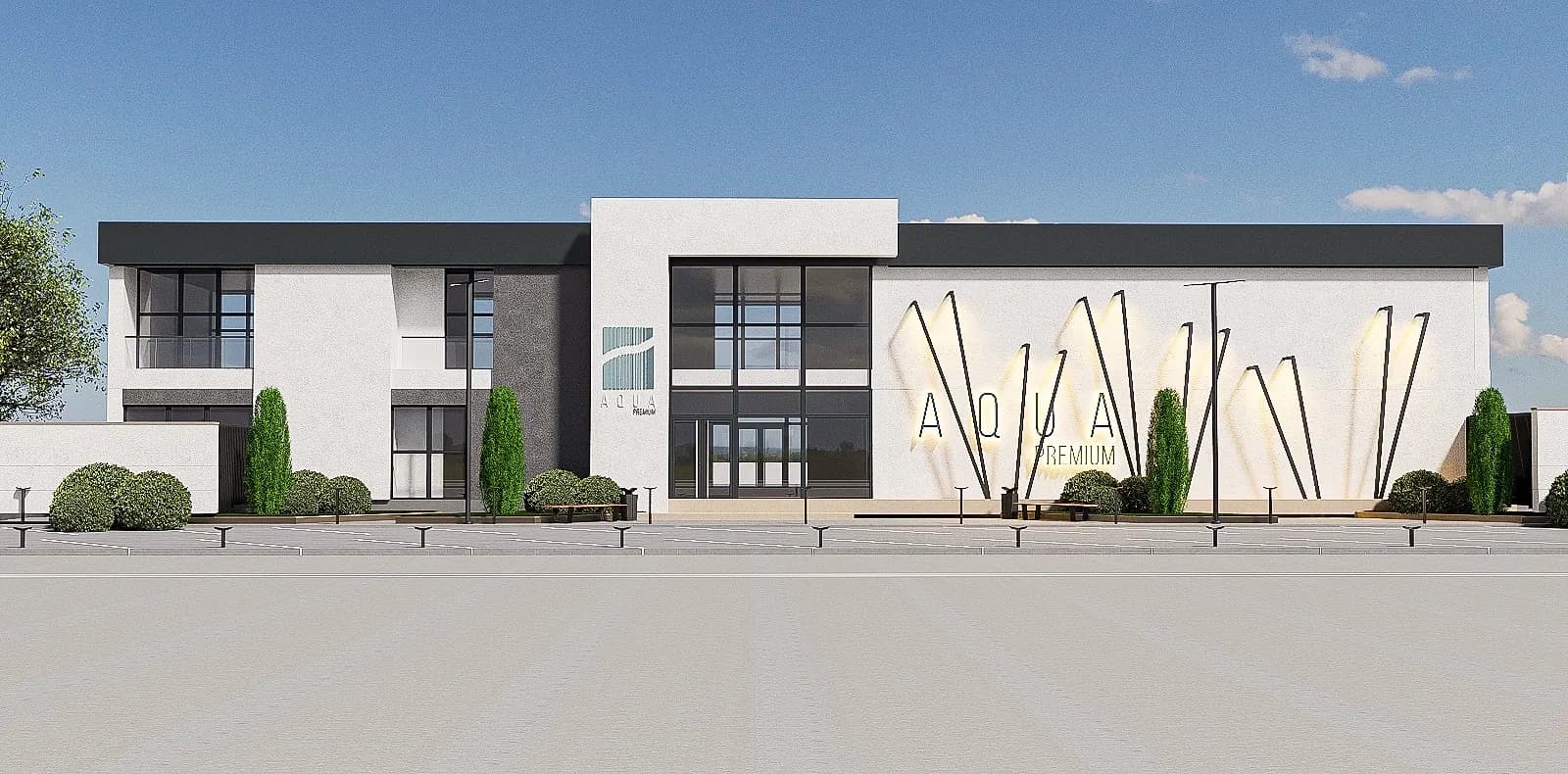 Architectural view of AquaPremium Hotel exterior